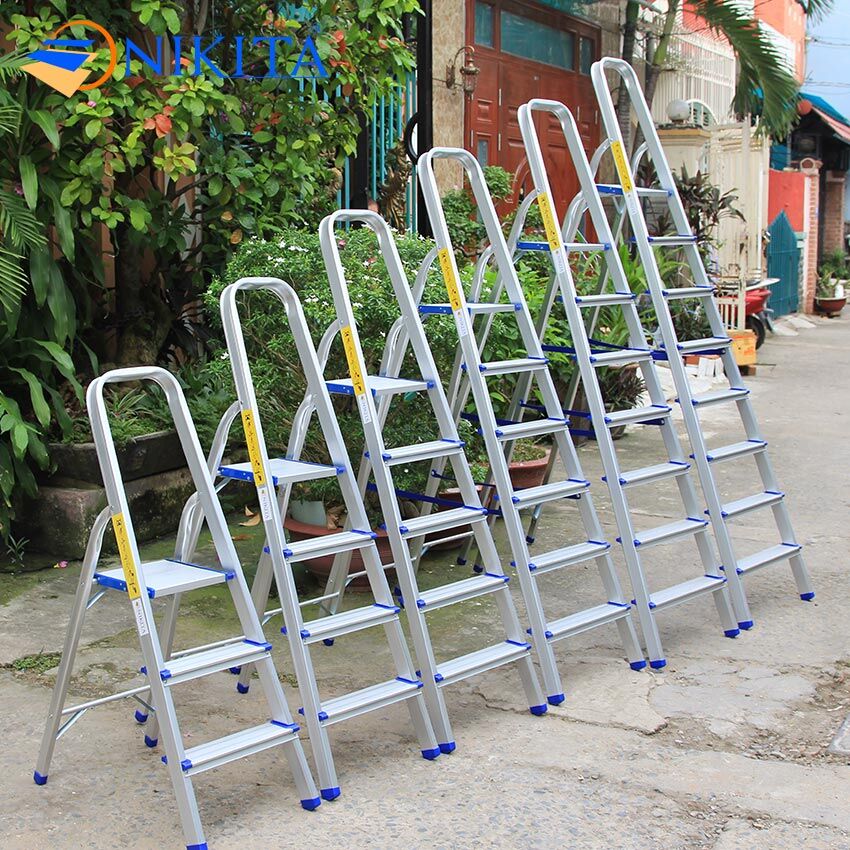 Thang ghế nhôm tay vịn NIKITA Thang ghế nhôm tay vịn NIKITA